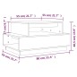 vidaXL Couchtisch Schwarz 80x55x40,5 cm Massivholz Kiefer vidaXL Couchtisch Schwarz 80x55x40,5 cm Massivholz Kiefer