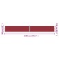 vidaXL Seitenmarkise Ausziehbar Rot 160x1200 cm vidaXL Seitenmarkise Ausziehbar Rot 160x1200 cm