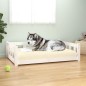 vidaXL Hundebett Weiß 105,5x75,5x28 cm Massivholz Kiefer vidaXL Hundebett Weiß 105,5x75,5x28 cm Massivholz Kiefer