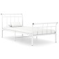 vidaXL Bettgestell Weiß Metall 90x200 cm vidaXL Bettgestell Weiß Metall 90x200 cm