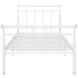 vidaXL Bettgestell Weiß Metall 90x200 cm vidaXL Bettgestell Weiß Metall 90x200 cm