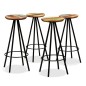 vidaXL Barhocker 4 Stk. Massives Altholz vidaXL Barhocker 4 Stk. Massives Altholz