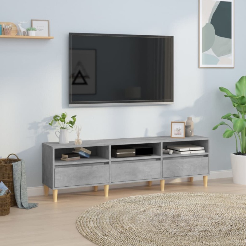 vidaXL TV-Schrank Betongrau 150x30x44,5 cm Holzwerkstoff vidaXL TV-Schrank Betongrau 150x30x44,5 cm Holzwerkstoff