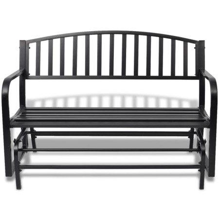 vidaXL Hollywoodschaukel Schwarz Stahl