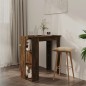 vidaXL Bartisch mit Regal Räuchereiche 102x50x103,5 cm Holzwerkstoff vidaXL Bartisch mit Regal Räuchereiche 102x50x103,5 cm Holzwerkstoff
