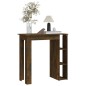 vidaXL Bartisch mit Regal Räuchereiche 102x50x103,5 cm Holzwerkstoff vidaXL Bartisch mit Regal Räuchereiche 102x50x103,5 cm Holzwerkstoff