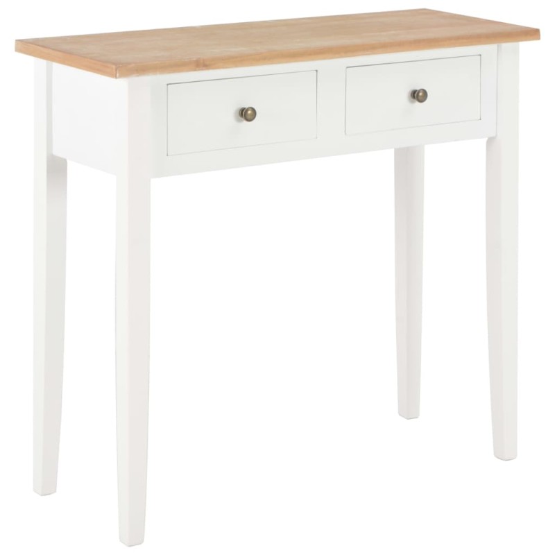 vidaXL Frisiertisch Konsolentisch Weiß 79 x 30 x 74 cm Holz vidaXL Frisiertisch Konsolentisch Weiß 79 x 30 x 74 cm Holz