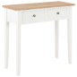 vidaXL Frisiertisch Konsolentisch Weiß 79 x 30 x 74 cm Holz vidaXL Frisiertisch Konsolentisch Weiß 79 x 30 x 74 cm Holz