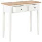 vidaXL Frisiertisch Konsolentisch Weiß 79 x 30 x 74 cm Holz vidaXL Frisiertisch Konsolentisch Weiß 79 x 30 x 74 cm Holz