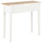 vidaXL Frisiertisch Konsolentisch Weiß 79 x 30 x 74 cm Holz vidaXL Frisiertisch Konsolentisch Weiß 79 x 30 x 74 cm Holz