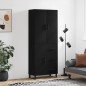 Highboard Schwarz 69,5x34x180 cm Holzwerkstoff Highboard Schwarz 69,5x34x180 cm Holzwerkstoff