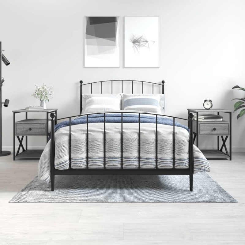 vidaXL Nachttische 2 Stk. Grau Sonoma 40x42x55 cm Holzwerkstoff vidaXL Nachttische 2 Stk. Grau Sonoma 40x42x55 cm Holzwerkstoff