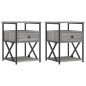 vidaXL Nachttische 2 Stk. Grau Sonoma 40x42x55 cm Holzwerkstoff vidaXL Nachttische 2 Stk. Grau Sonoma 40x42x55 cm Holzwerkstoff