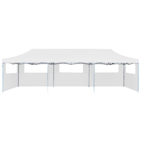 vidaXL Pop-Up Partyzelt Faltbar mit 5 Seitenwänden 3x9 m Weiß 