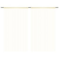 vidaXL Fadenvorhänge 2 Stk. 140 x 250 cm Cremefarben