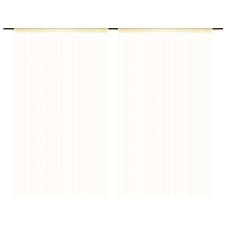 vidaXL Fadenvorhänge 2 Stk. 140 x 250 cm Cremefarben