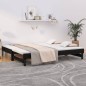 vidaXL Tagesbett Ausziehbar Schwarz 2x(80x200) cm Massivholz Kiefer vidaXL Tagesbett Ausziehbar Schwarz 2x(80x200) cm Massivholz Kiefer