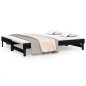 vidaXL Tagesbett Ausziehbar Schwarz 2x(80x200) cm Massivholz Kiefer vidaXL Tagesbett Ausziehbar Schwarz 2x(80x200) cm Massivholz Kiefer