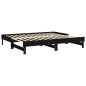vidaXL Tagesbett Ausziehbar Schwarz 2x(80x200) cm Massivholz Kiefer vidaXL Tagesbett Ausziehbar Schwarz 2x(80x200) cm Massivholz Kiefer