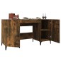 vidaXL Schreibtisch Räuchereiche 140x50x75 cm Holzwerkstoff vidaXL Schreibtisch Räuchereiche 140x50x75 cm Holzwerkstoff