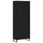 Highboard Schwarz 69,5x34x180 cm Holzwerkstoff Highboard Schwarz 69,5x34x180 cm Holzwerkstoff
