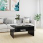 vidaXL Couchtisch Hochglanz-Grau 90x60x42,5 cm Holzwerkstoff vidaXL Couchtisch Hochglanz-Grau 90x60x42,5 cm Holzwerkstoff