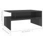 vidaXL Couchtisch Hochglanz-Grau 90x60x42,5 cm Holzwerkstoff vidaXL Couchtisch Hochglanz-Grau 90x60x42,5 cm Holzwerkstoff