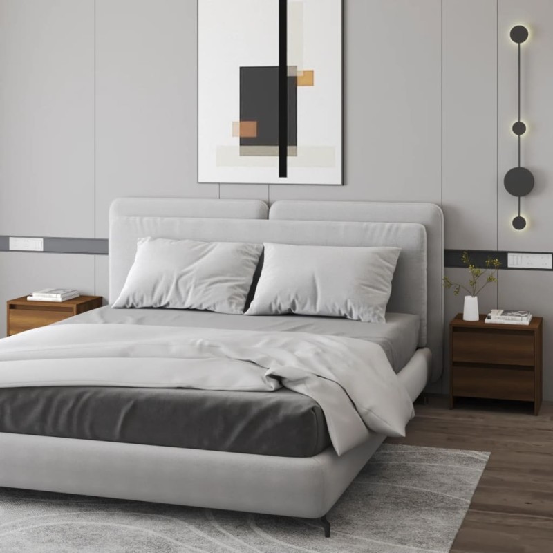 vidaXL Nachttische 2 Stk. Braun Eichen-Optik 45x34,5x44,5 cm vidaXL Nachttische 2 Stk. Braun Eichen-Optik 45x34,5x44,5 cm