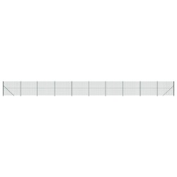 vidaXL Maschendrahtzaun mit Bodenflansch Grün 2,2x25 m