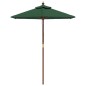 vidaXL Sonnenschirm mit Holzmast Grün 196x231 cm vidaXL Sonnenschirm mit Holzmast Grün 196x231 cm
