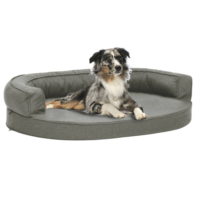 vidaXL Hundematratze Ergonomisch 75x53cm Leinenoptik Grau vidaXL Hundematratze Ergonomisch 75x53cm Leinenoptik Grau