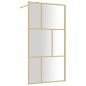 vidaXL Duschwand für Begehbare Dusche ESG Klarglas Golden 115x195cm vidaXL Duschwand für Begehbare Dusche ESG Klarglas Golden 115x195cm