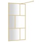vidaXL Duschwand für Begehbare Dusche ESG Klarglas Golden 115x195cm vidaXL Duschwand für Begehbare Dusche ESG Klarglas Golden 115x195cm