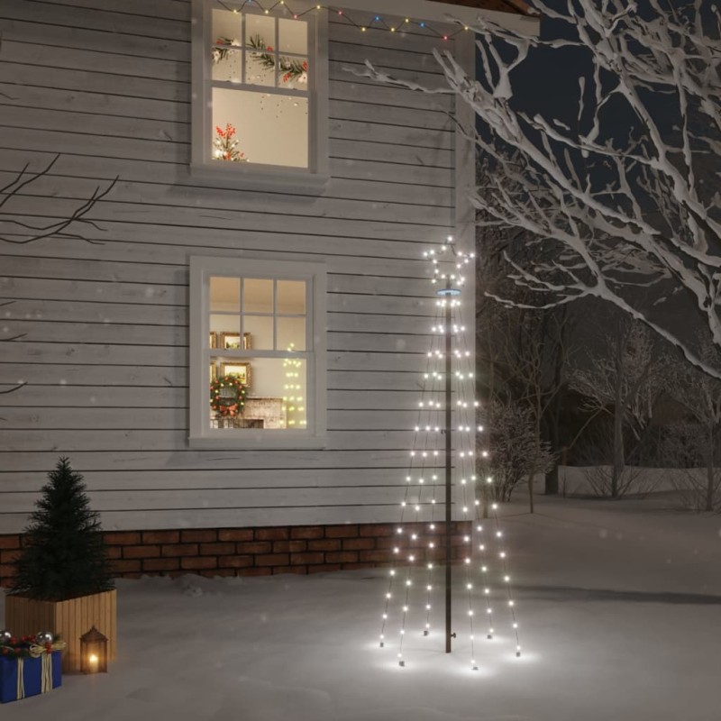 vidaXL LED-Weihnachtsbaum mit Erdnägeln Kaltweiß 108 LEDs 180 cm vidaXL LED-Weihnachtsbaum mit Erdnägeln Kaltweiß 108 LEDs 180 cm