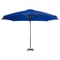 vidaXL Ampelschirm mit Aluminium-Mast Azurblau 300 cm vidaXL Ampelschirm mit Aluminium-Mast Azurblau 300 cm