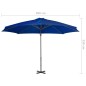 vidaXL Ampelschirm mit Aluminium-Mast Azurblau 300 cm vidaXL Ampelschirm mit Aluminium-Mast Azurblau 300 cm