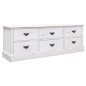 vidaXL TV-Schrank Antik-Weiß 108x30x40 cm Massivholz Paulownia vidaXL TV-Schrank Antik-Weiß 108x30x40 cm Massivholz Paulownia