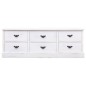 vidaXL TV-Schrank Antik-Weiß 108x30x40 cm Massivholz Paulownia vidaXL TV-Schrank Antik-Weiß 108x30x40 cm Massivholz Paulownia