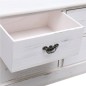 vidaXL TV-Schrank Antik-Weiß 108x30x40 cm Massivholz Paulownia vidaXL TV-Schrank Antik-Weiß 108x30x40 cm Massivholz Paulownia