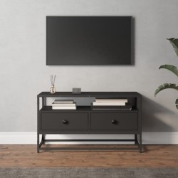 vidaXL TV-Schrank Schwarz 80x35x45 cm Holzwerkstoff