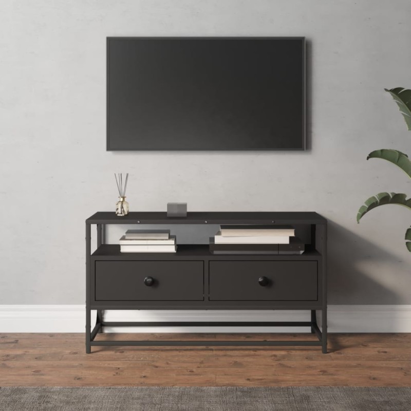 vidaXL TV-Schrank Schwarz 80x35x45 cm Holzwerkstoff vidaXL TV-Schrank Schwarz 80x35x45 cm Holzwerkstoff