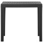 vidaXL Gartentisch Grau 79x65x72 cm Kunststoff vidaXL Gartentisch Grau 79x65x72 cm Kunststoff