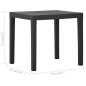 vidaXL Gartentisch Grau 79x65x72 cm Kunststoff vidaXL Gartentisch Grau 79x65x72 cm Kunststoff
