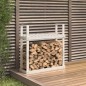 vidaXL Kaminholzregal Weiß 110x35x108,5 cm Massivholz Kiefer vidaXL Kaminholzregal Weiß 110x35x108,5 cm Massivholz Kiefer