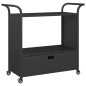 vidaXL Barwagen mit Schublade Schwarz 100x45x97 cm Poly Rattan vidaXL Barwagen mit Schublade Schwarz 100x45x97 cm Poly Rattan