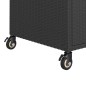 vidaXL Barwagen mit Schublade Schwarz 100x45x97 cm Poly Rattan vidaXL Barwagen mit Schublade Schwarz 100x45x97 cm Poly Rattan