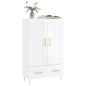 vidaXL Highboard Hochglanz-Weiß 69,5x31x115 cm Holzwerkstoff vidaXL Highboard Hochglanz-Weiß 69,5x31x115 cm Holzwerkstoff