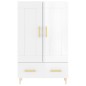 vidaXL Highboard Hochglanz-Weiß 69,5x31x115 cm Holzwerkstoff vidaXL Highboard Hochglanz-Weiß 69,5x31x115 cm Holzwerkstoff