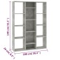 vidaXL Raumteiler/Bücherregal Betongrau 100x24x140 cm Holzwerkstoff vidaXL Raumteiler/Bücherregal Betongrau 100x24x140 cm Holzwerkstoff