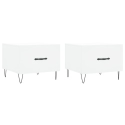 vidaXL Couchtische 2 Stk. Weiß 50x50x40 cm Holzwerkstoff